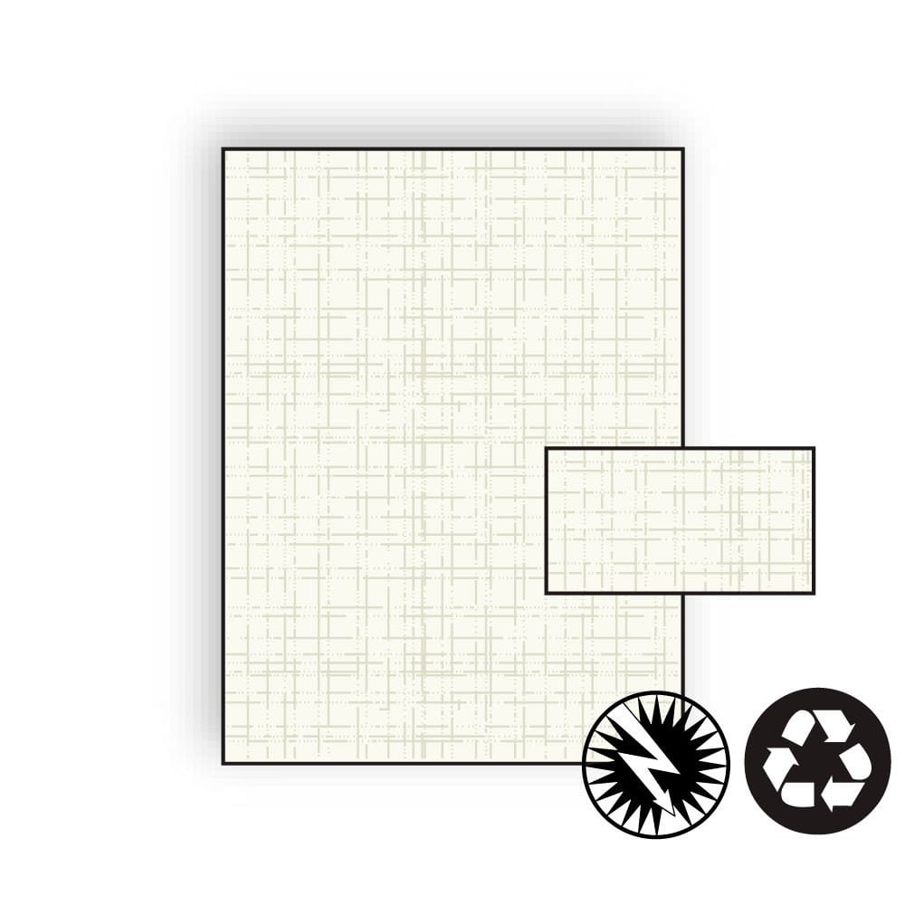 Business Card Stock, 8-1/2" x 11", 80#, Recycled, Natural, Acid Free, Linen Imaging Finish (Box of 250)