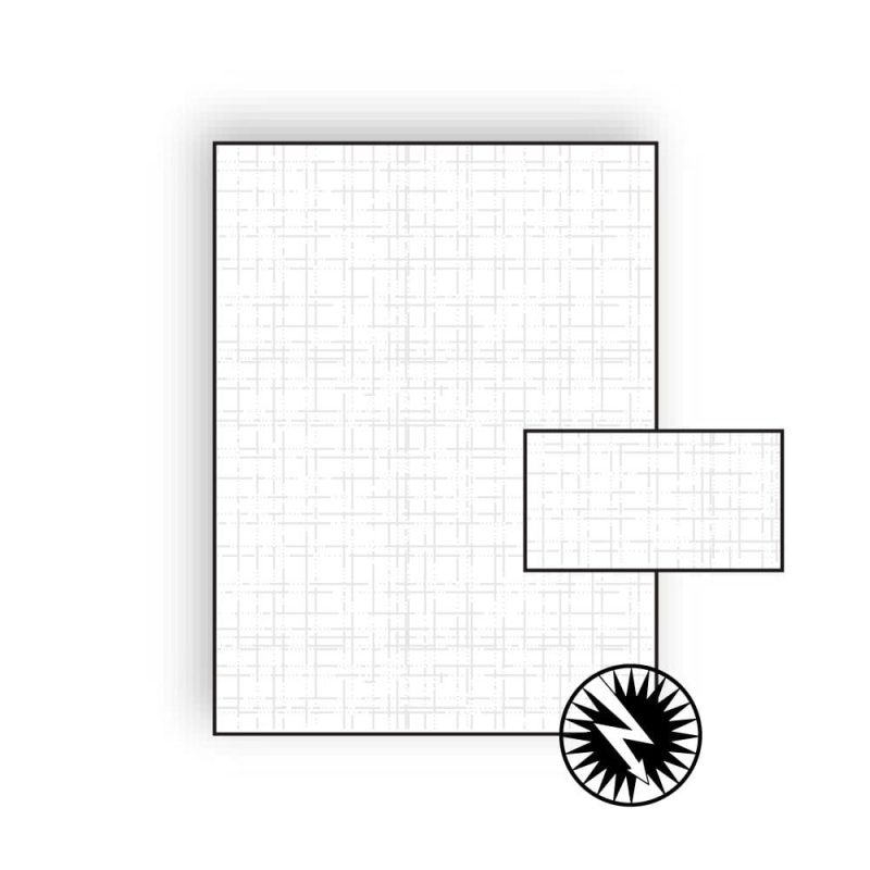 Business Card Stock, 8-1/2" x 11", 80#, White, Acid Free, Linen Imaging Finish (Box of 250)