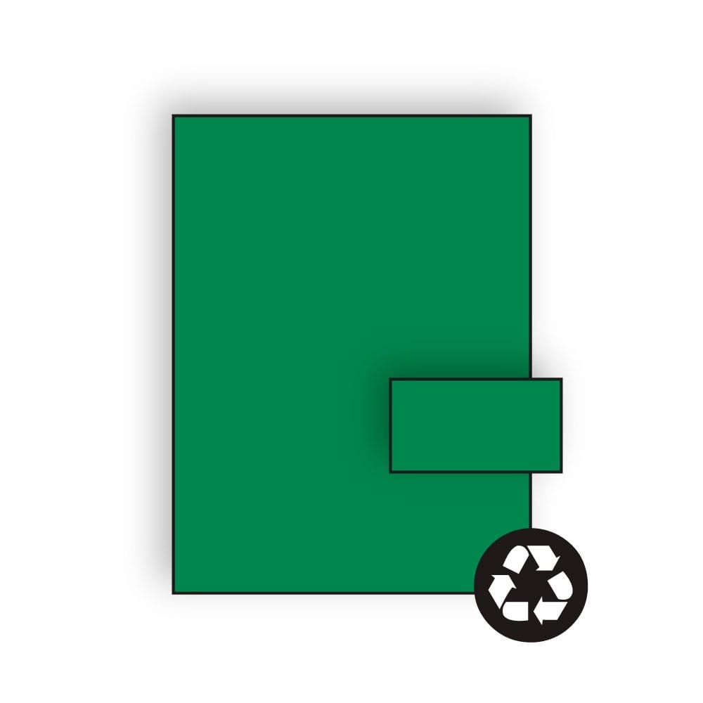 Business Card Stock, 8-1/2" x 11", 65#, Recycled, Brightly Colored Green, Acid Free (Box of 250)