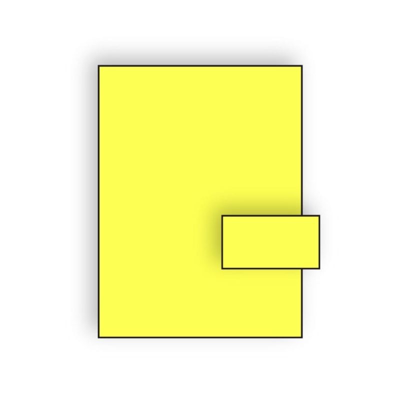 Business Card Stock, 8-1/2" x 11", 65#, Brightly Colored Lemon, Acid Free (Box of 250)