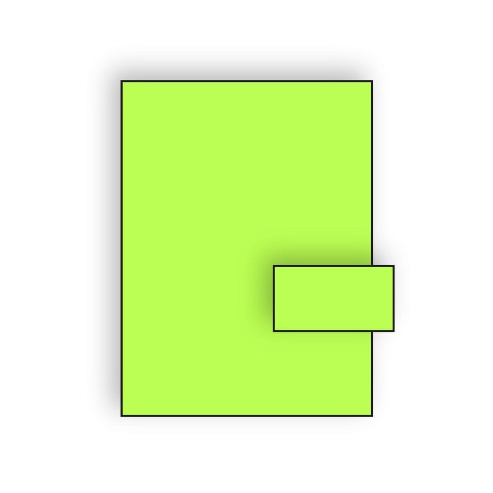Business Card Stock, 8-1/2" x 11", 65#, Brightly Colored Lime, Acid Free (Box of 250)