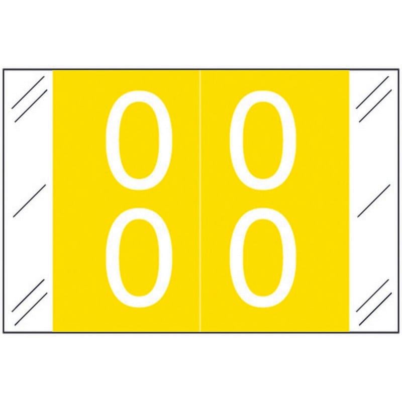 Barkley FDSTM Compatible Double Digit "00" Numeric Labels, 1-1/2" x 1", 60# Laminated Stock (Roll of 500)