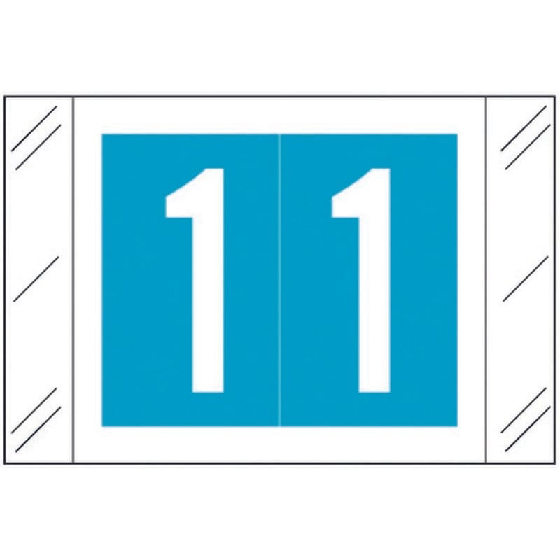 Barkley FNSTM Compatible "1" Numeric Labels, 60# Laminated Stock, 1-1/2" x 1" Individual Numbers - Roll of 500