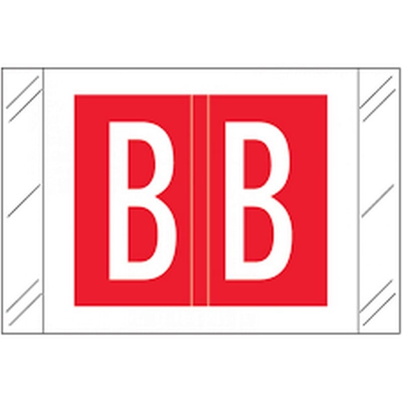 Tabbies Compatible "B" Labels, Polylaminated 100# Stock, 1 " X 1-1/2" Individual Letters - Roll of 500