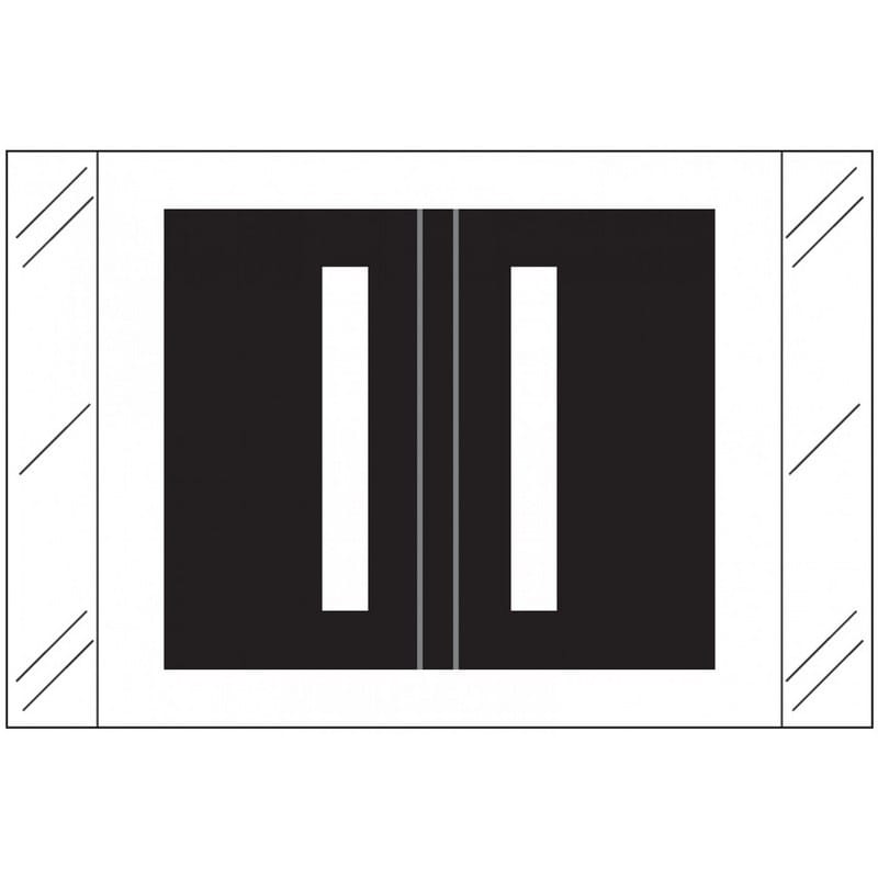Tabbies Compatible "I" Labels, Polylaminated 100# Stock, 1 " X 1-1/2" Individual Letters - Roll of 500