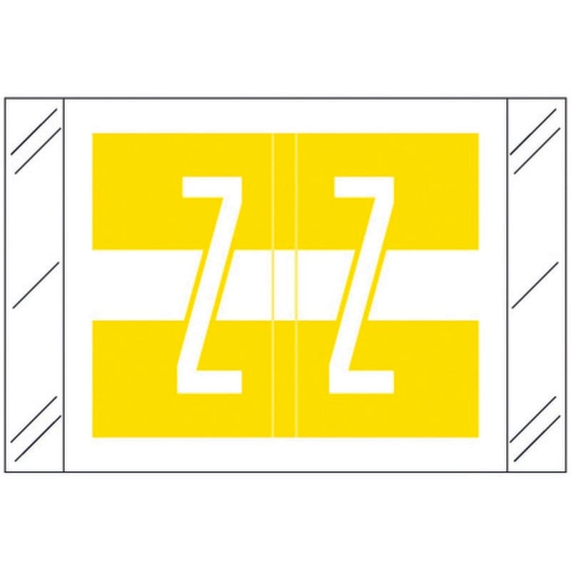 Tabbies Compatible "Z" Labels, Polylaminated 100# Stock, 1 " X 1-1/2" Individual Letters - Roll of 500