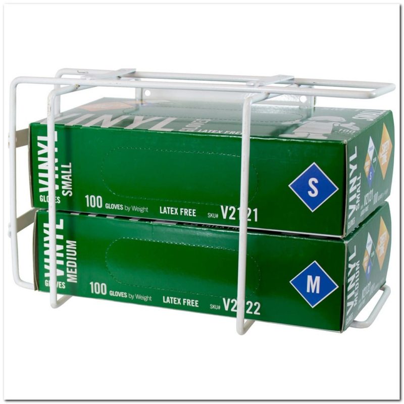 Wall Mount Wire Rack for 2 boxes of 100 Pack Disposable Gloves, Sold by the Each