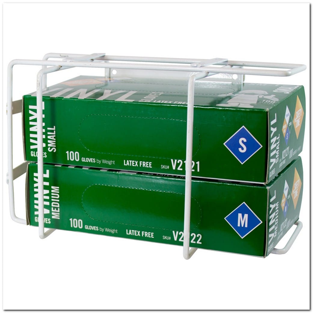 Wall Mount Wire Rack for 2 boxes of 100 Pack Disposable Gloves, Sold by the Each