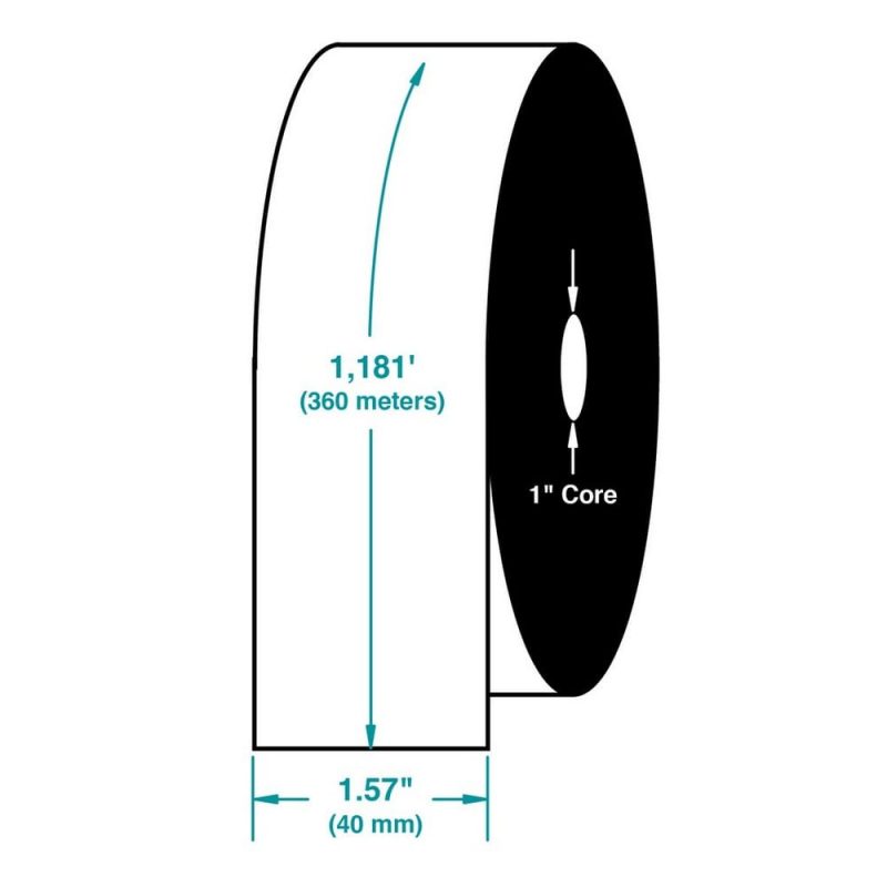 1.57" x 1181' TDW121 Premium Resin Enhanced Wax Barcode Ribbon for Datamax Printers (48 Ribbons per Case)