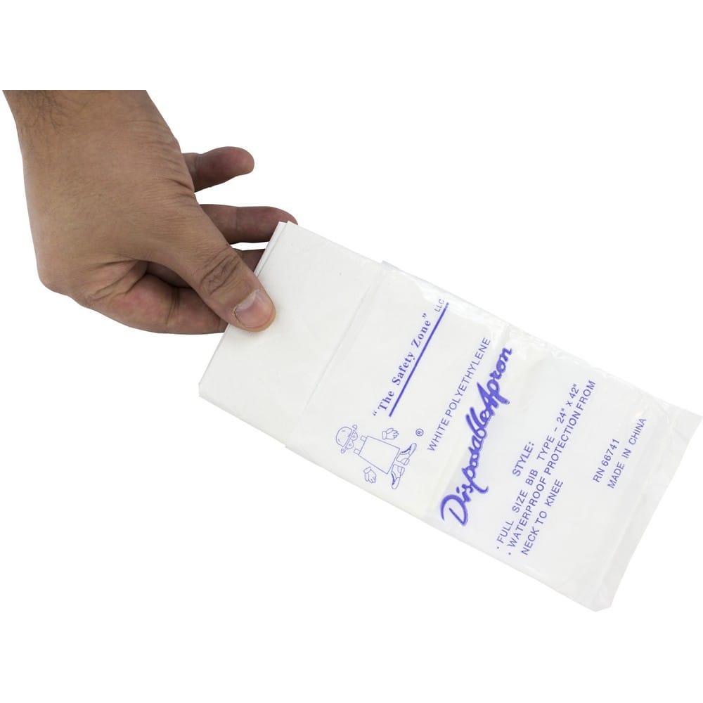 Disposable White Apron, Embossed (100 Ea per Disp., 10 Disp. Box Per Case)