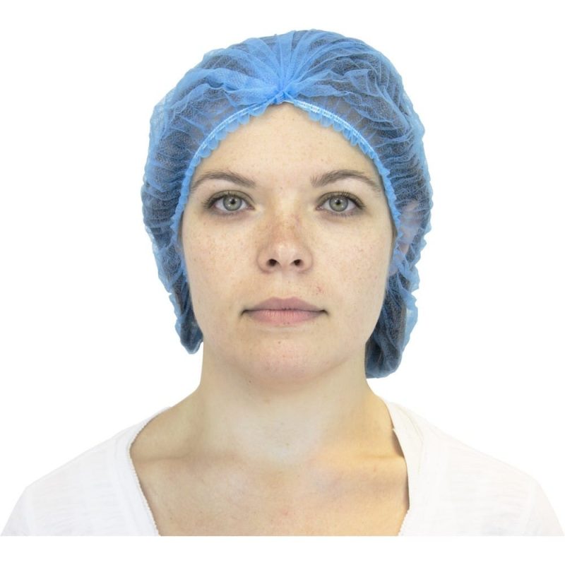 Pleated Bouffant, Light Polypropylene, Blue, 21" (1000 Per Case)