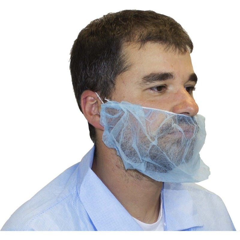 Polypropylene Beard Cover, Blue (1000 Per Case)
