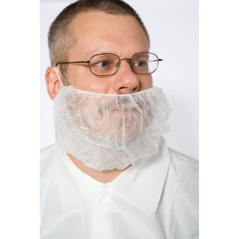 XL, Polypropylene Beard Cover, White (1000 Per Case) - Image 2