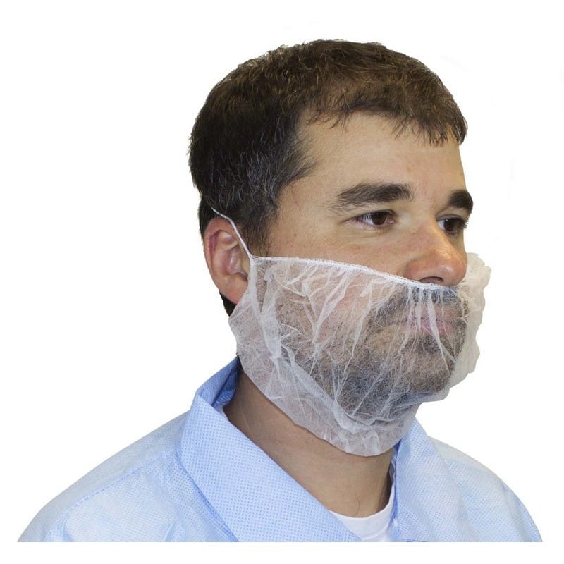 Polypropylene Beard Cover, White (500 Per Case)