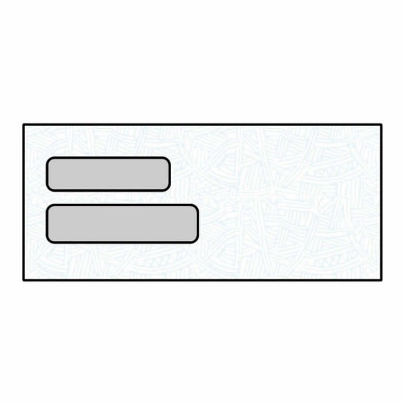 #10 DG-1 Double Poly Window Envelopes, 4-1/8" x 9-1/2", 24# White, Blue Wesco Inside Tint (Box of 500)