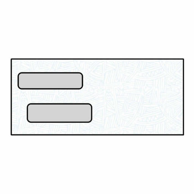 #9 DG-2 Double Window Envelopes 3-7/8" x 8-7/8" 24# White Wesco Double Lookins (DG-2), Blue Wesco Tint (Box of 500)