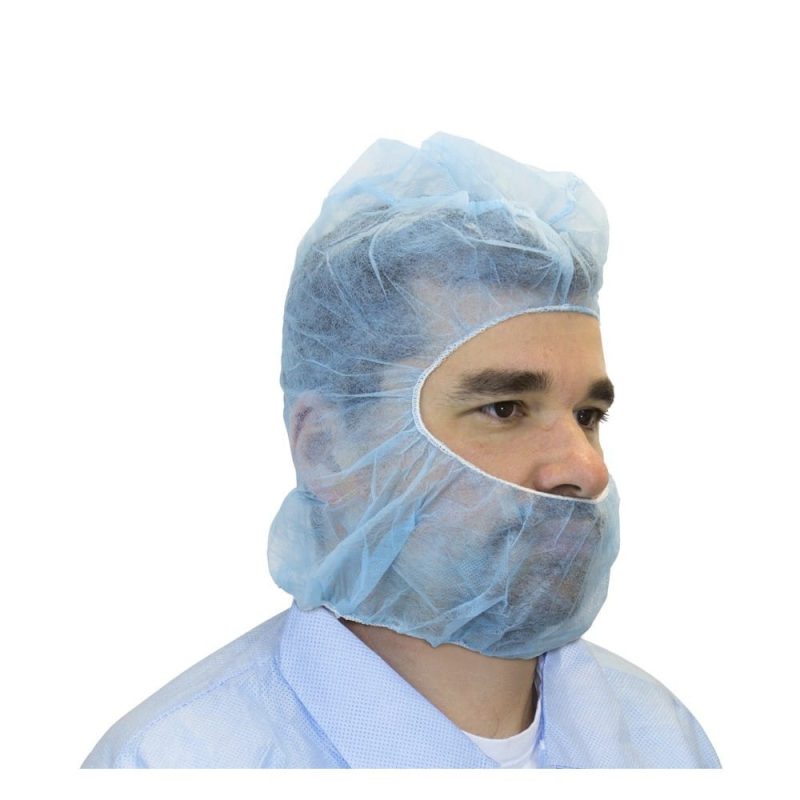 Blue Polypropylene Hood (100 Pieces per Bag, 10 Bags per Case)