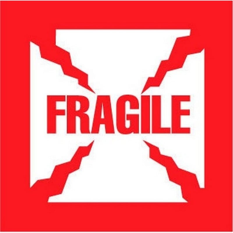 2-1/2" x 2-1/2" Fragile Labels (500 per Roll) - Image 2