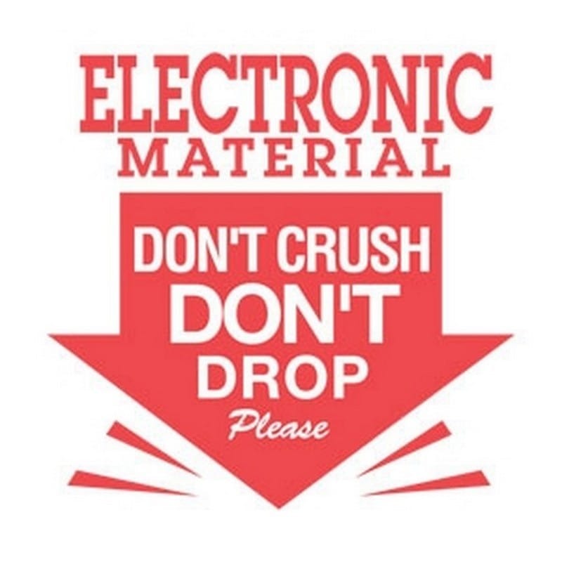 3" x 3" Electronic Material Don't Crush Don't Drop Please Labels (500 per Roll) - Image 2