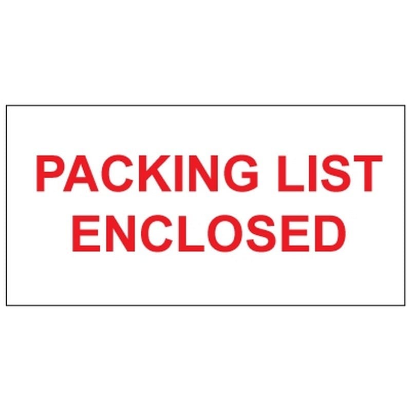 3" x 5" Packing List Enclosed Labels (500 per Roll)