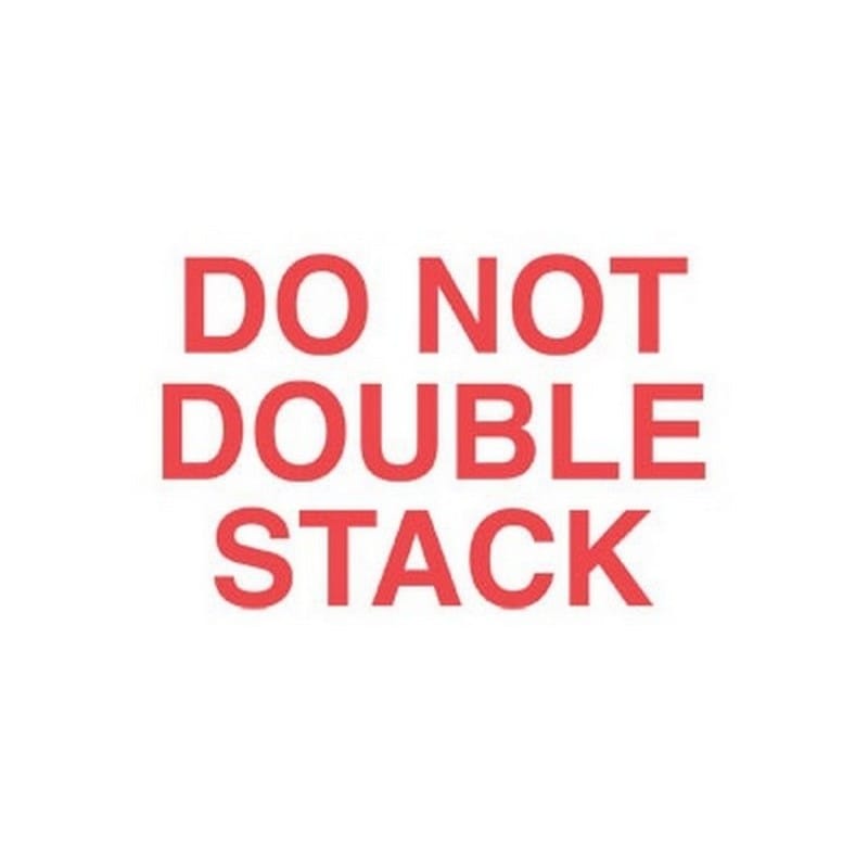 3" x 5" White/Red Do Not Double Stack Labels (500 per Roll) - Image 2
