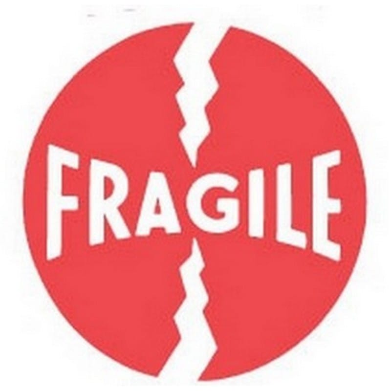 4" x 4" Fragile Labels (500 per Roll)
