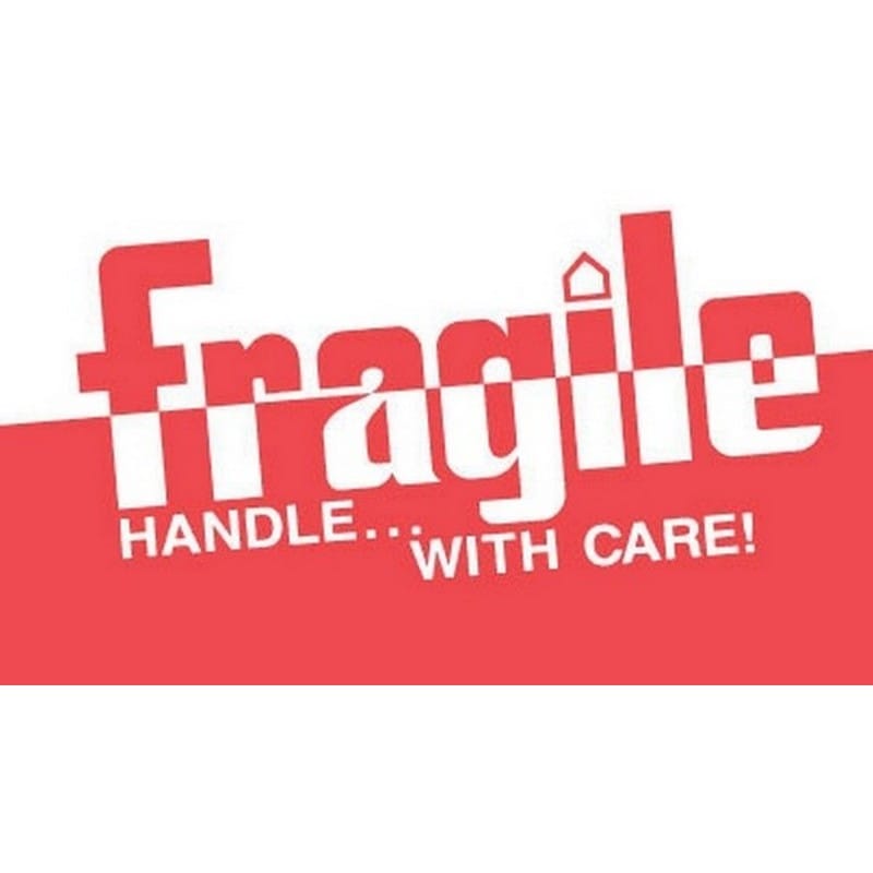 3" x 5" Fragile Handle With Care Labels (500 per Roll)