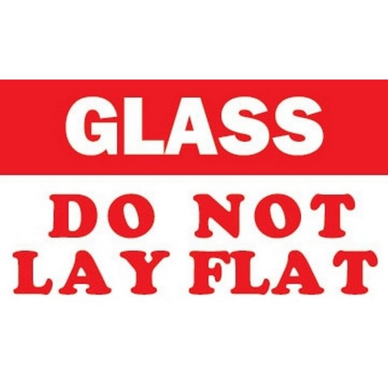 3" x 5" Glass Do Not Lay Flat Labels (500 per Roll) - Image 2