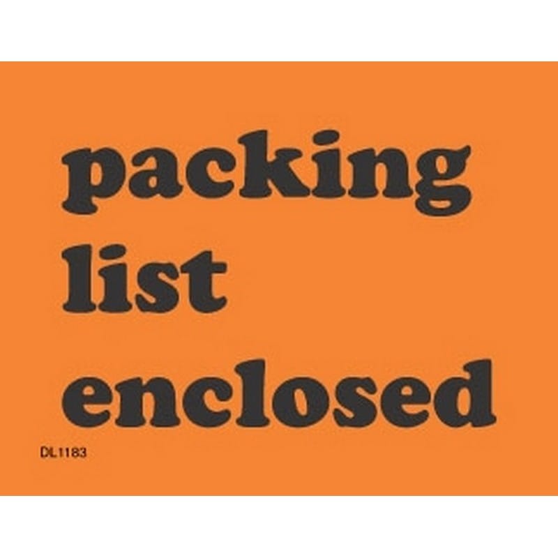 3" x 4" Packing List Enclosed Labels (500 per Roll)