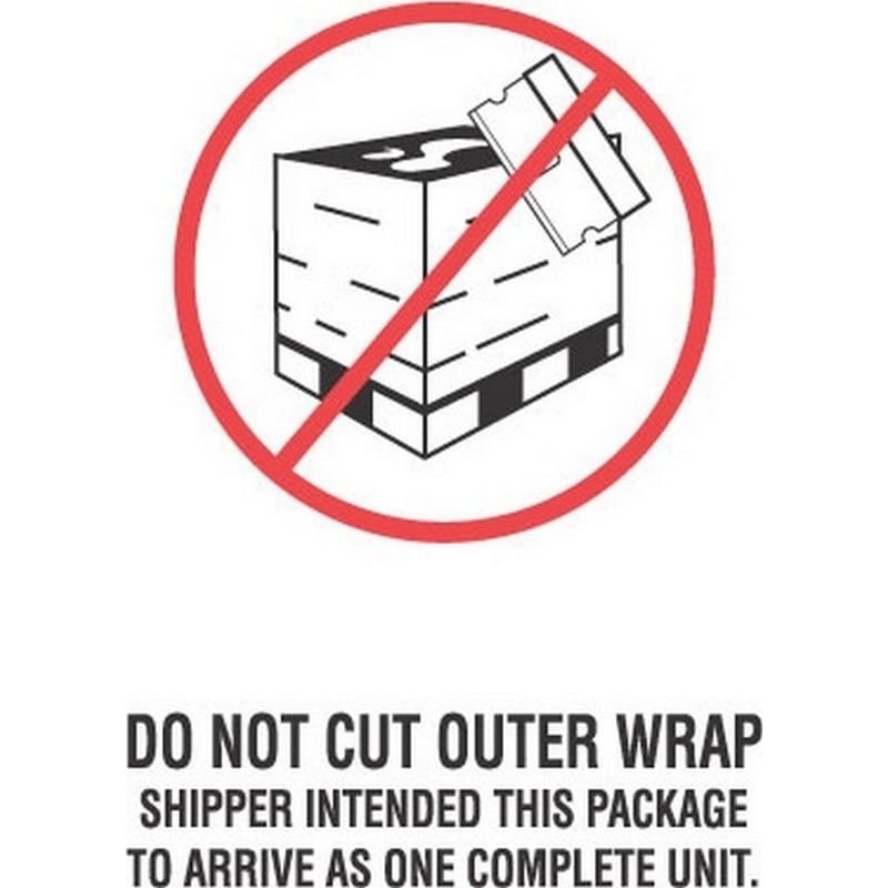 5" x 6" Do Not Cut Outer Wrap Labels (500 per Roll) - Image 2
