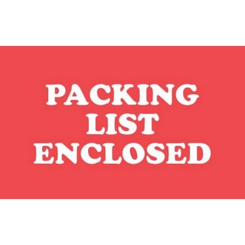 2" x 3" Packing List Enclosed Labels (500 per Roll)
