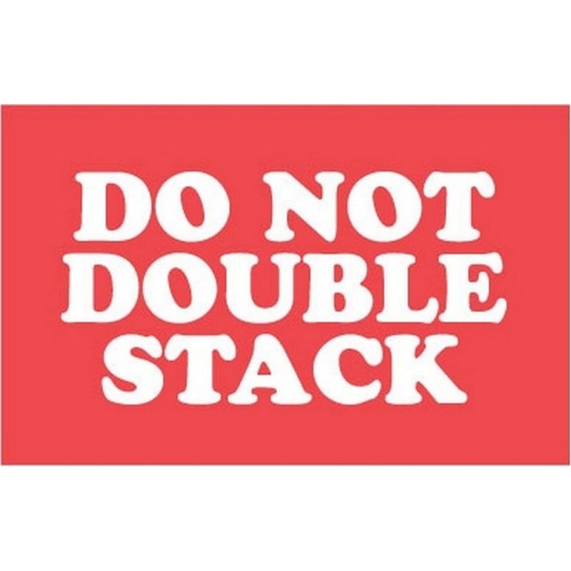 3" x 5" Do Not Double Stack Labels (500 per Roll) - Image 2
