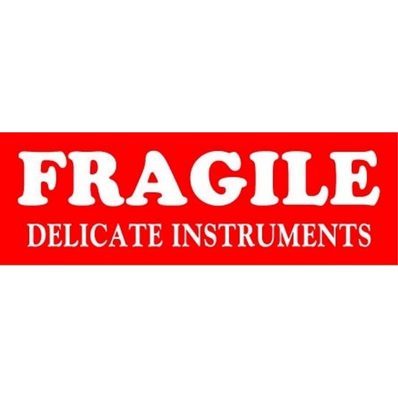 1-1/2" x 4" Fragile Delicate Instruments Labels (500 per Roll) - Image 2