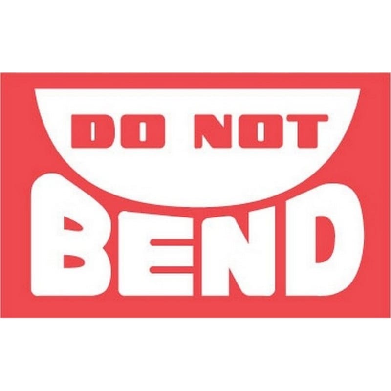 3" x 5" Do Not Bend Labels (500 per Roll) - Image 2