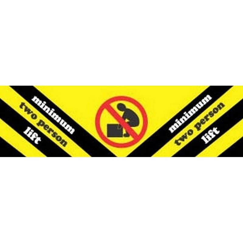 2" x 8" Minimum Two Persons Lift Labels (500 per Roll) - Image 2