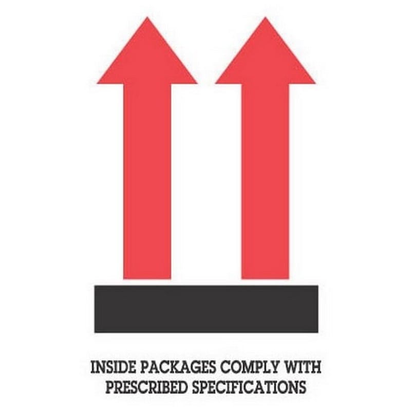 4" x 6" Inside Packages Comply Labels (500 per Roll)