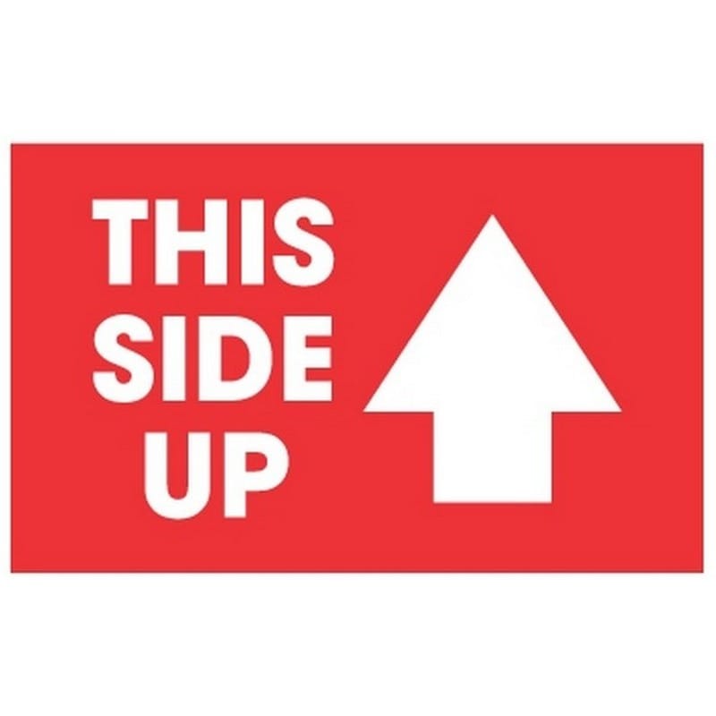 2" x 3" This Side Up Labels (500 per Roll)