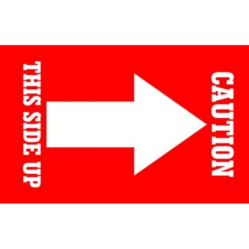 3" x 5" Caution This Side Up Labels (500 per Roll) - Image 2