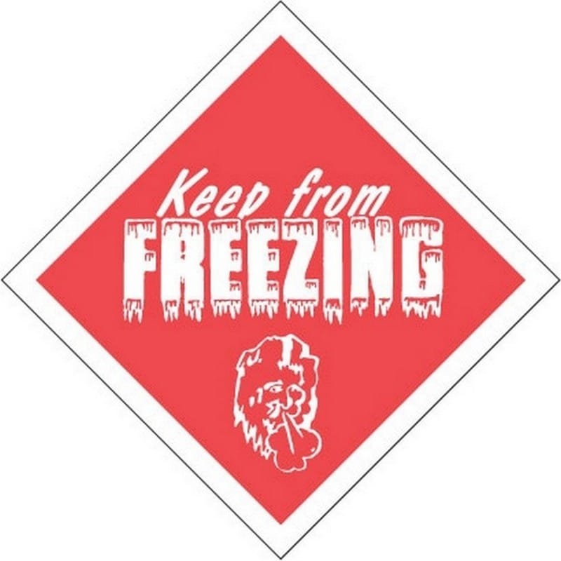 4" x 4" Keep From Freezing Labels (500 per Roll)