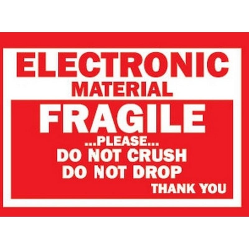 3" x 4" Fragile Electronic Material Labels (500 per Roll) - Image 2