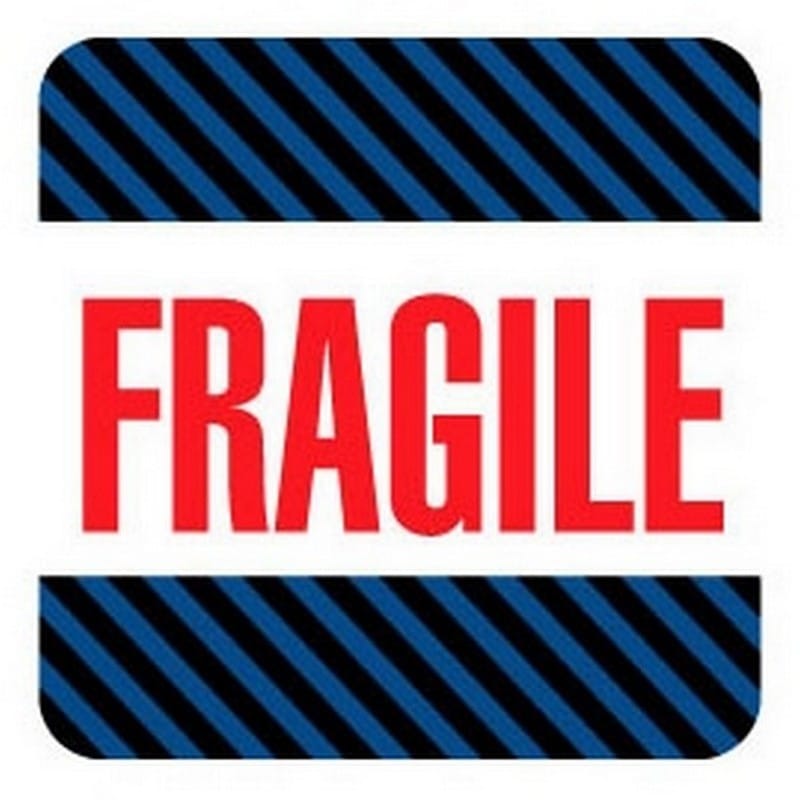 4" x 4" Fragile Labels (500 per Roll) - Image 2