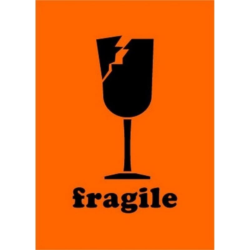 2" x 3" Fragile Glass Labels (500 per Roll) - Image 2