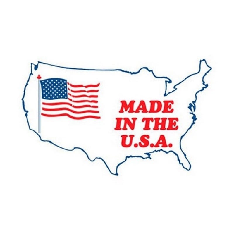 2" x 3" Made In the USA Labels (500 per Roll)