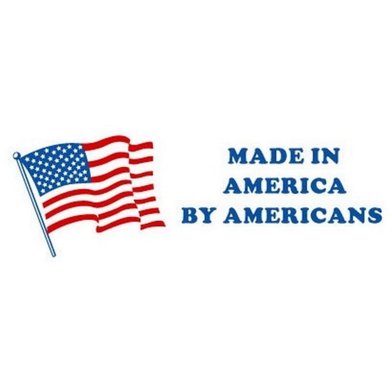 2" x 6" Made In America By Americans Labels (500 per Roll)