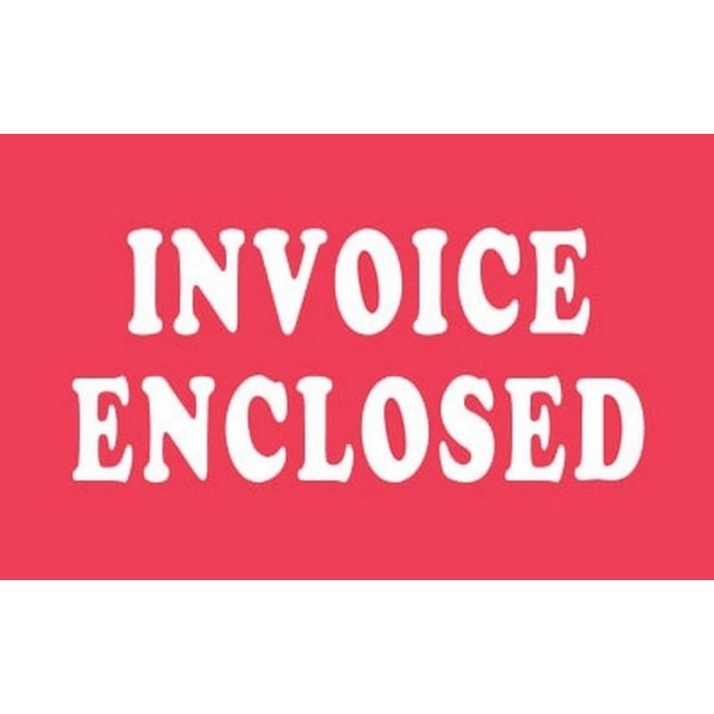 2" x 3" Invoice Enclosed Labels (500 per Roll)
