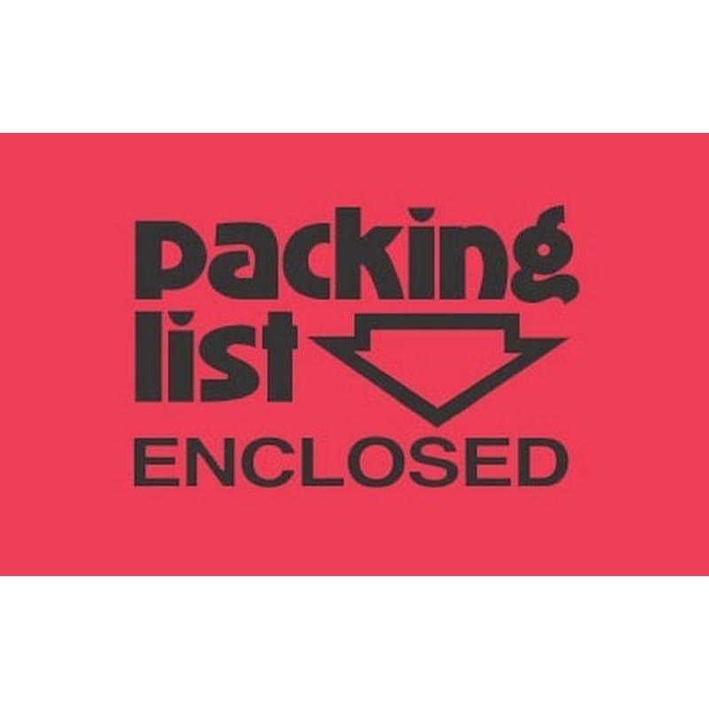 3" x 4" Packing List Enclosed Labels (500 per Roll) - Image 2
