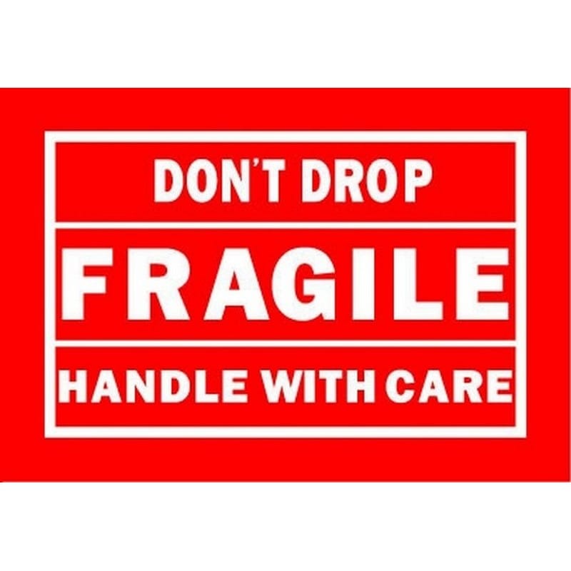 4" x 6" Don't Drop Fragile Handle With Care Labels (500 per Roll) - Image 2