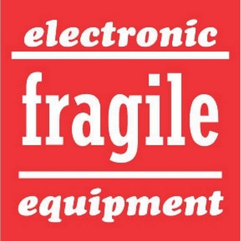 4" x 4" Electronic Equipment Fragile Labels (500 per Roll) - Image 2