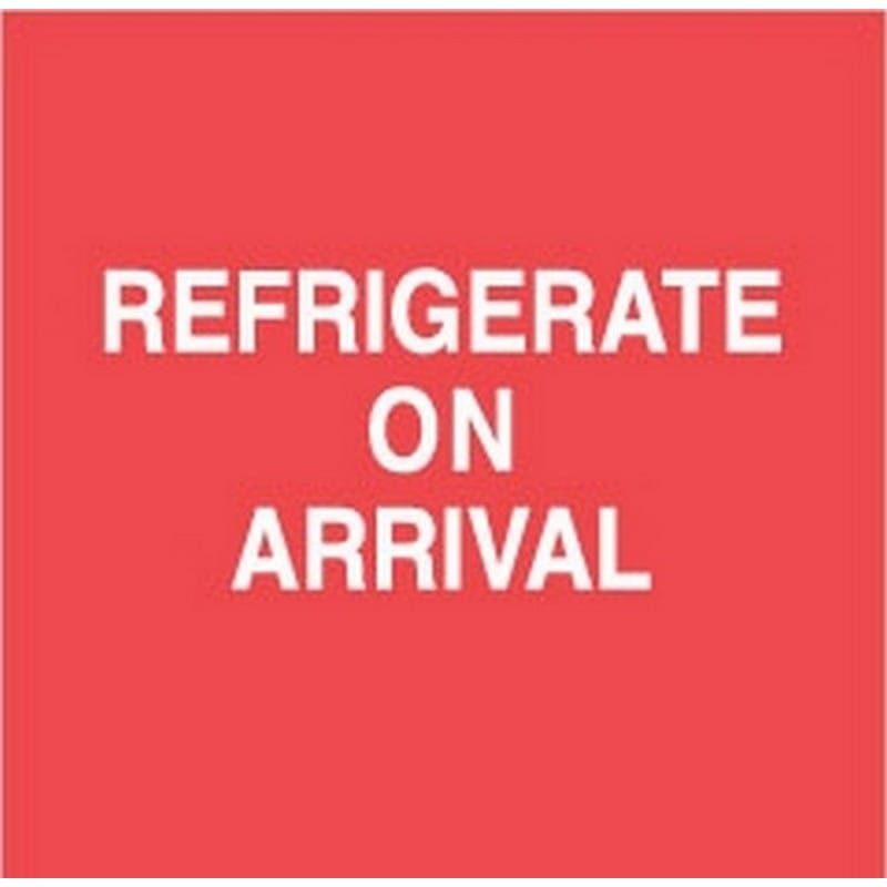 4" x 4" Refrigerate On Arrival Labels (500 per Roll) - Image 2