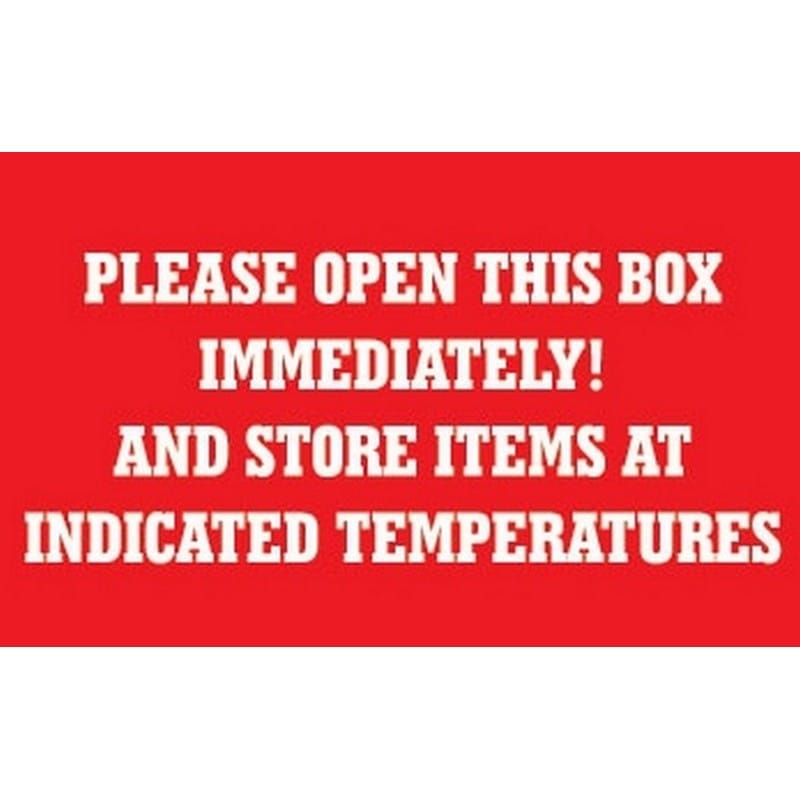 3" x 5" Please Open Box Immediately Labels (500 per Roll) - Image 2